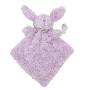 Blankets And Beyond Lovey Security Blanket Plush Bunny Purple Violet Bow 12 x 14